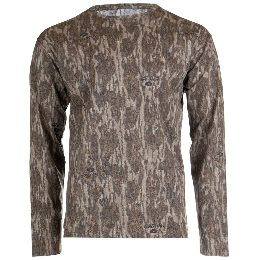 Habit Bear Cave Camo Tee Long Sleeve Mossy Oak New Bottomland 2XL