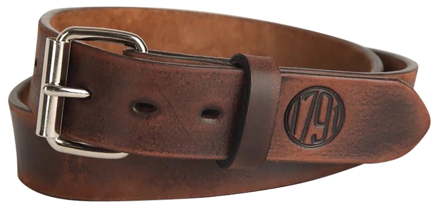 1791 Gunleather BLT013438VTGA 01 Gun Belt Vintage Leather 34/38 1.50" Wide Buckle Closure