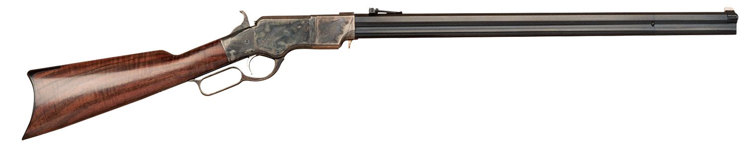 158329.jpg Cimarron CA236 1860 Henry Steel Framed 45 Colt (Long Colt) 12+1 24" Blued Octagon Barrel, Color Case Hardened Stainless Steel Receiver, Walnut Fixed Stock, Right Hand