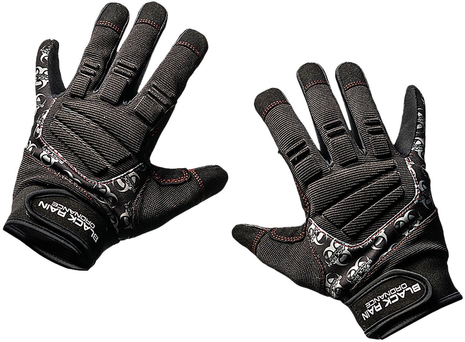 Black Rain Ordnance TACTGLOVEBLK/GRYL Tactical Gloves  Black/Gray Large Velcro