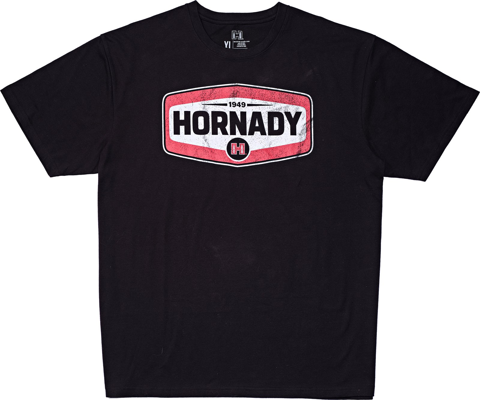 Hornady 99607M Hornady T-Shirt Black Cotton Short Sleeve Medium