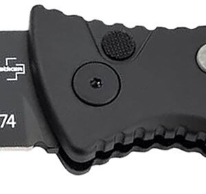 Boker 01KALS136  Kalashnikov 3.35" Clip Point Plain Black D2 Steel Blade Black/Gray Aluminum Handle