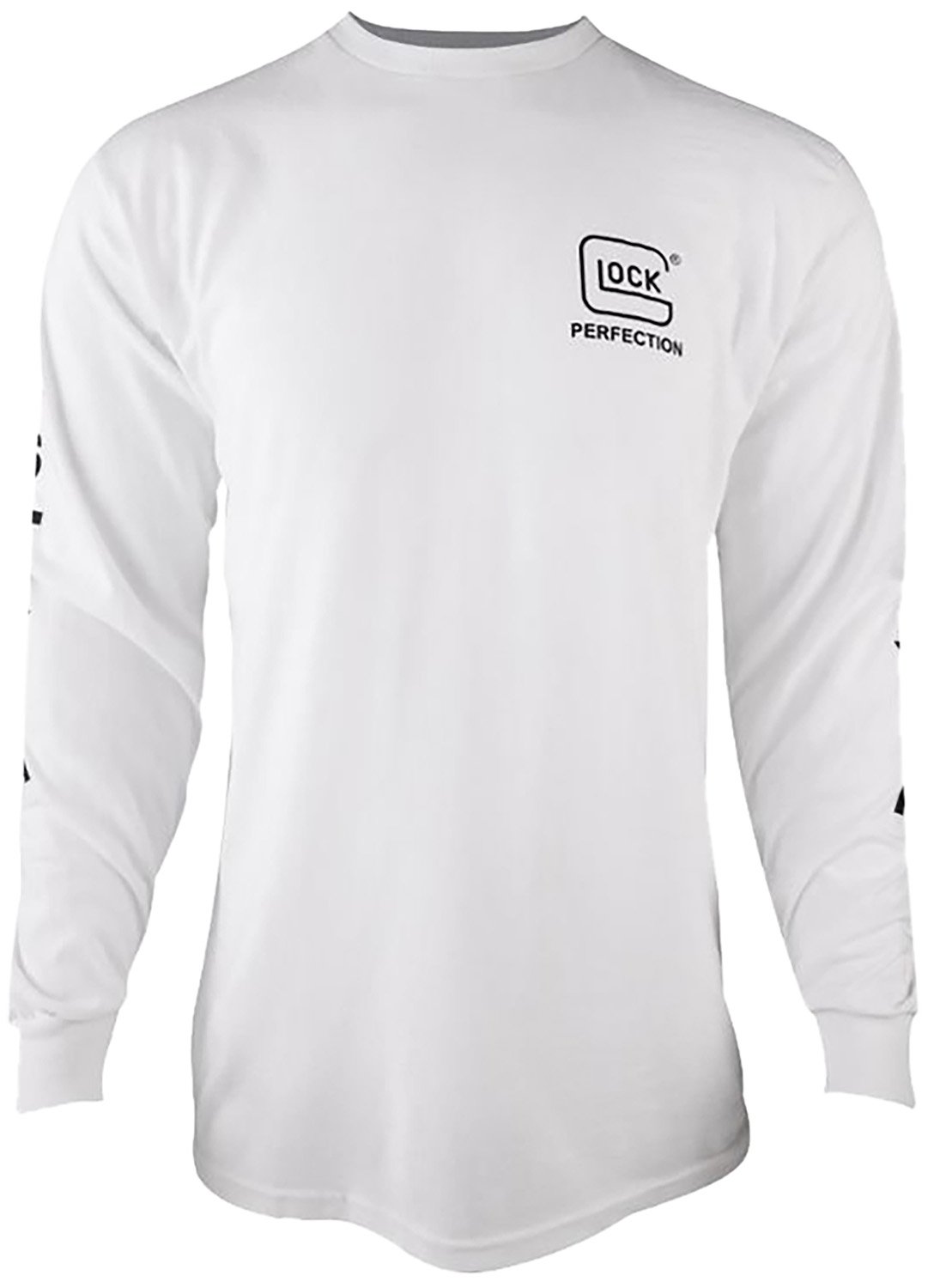 Glock AP96094 Perfection Long Sleeve Tee White Pre-Shrunk Cotton Long Sleeve Large