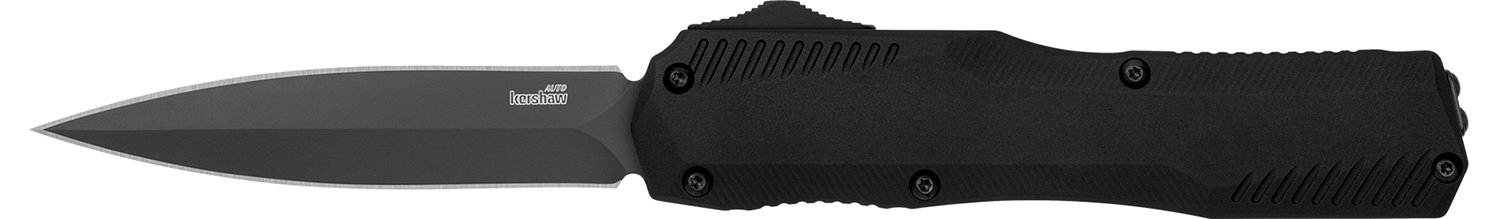 178287.jpg Kershaw 9000DE Livewire Automatic 3.45" OTF Spear Point Plain Black PVD CPM MagnaCut Steel Blade, Black Anodized Aluminum Handle