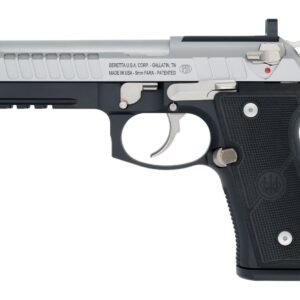 Langdon Tactical Tech 92E2TJNRR Beretta 92 Elite  Full Size Frame 9mm Luger 18+1 4.70" Stainless Steel Barrel, Inox Stainless Steel Optic Ready/Serrated Slide, Black Anodized Aluminum Frame w/Picatinn