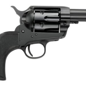 Pietta PFI9ALLOYAS312CB Alloy 9mm Luger 6 Shot 3.50" Matte Black Alloy Steel Barrel & Frame, Black Checkered Grip
