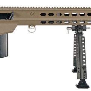 Barrett 20186 M107A1  50 BMG 10+1 20" Fluted Barrel, Flat Dark Earth Receiver w/Picatinny Rail, M-LOK Handguard, QD BiPod Forend, Black Polymer Grip