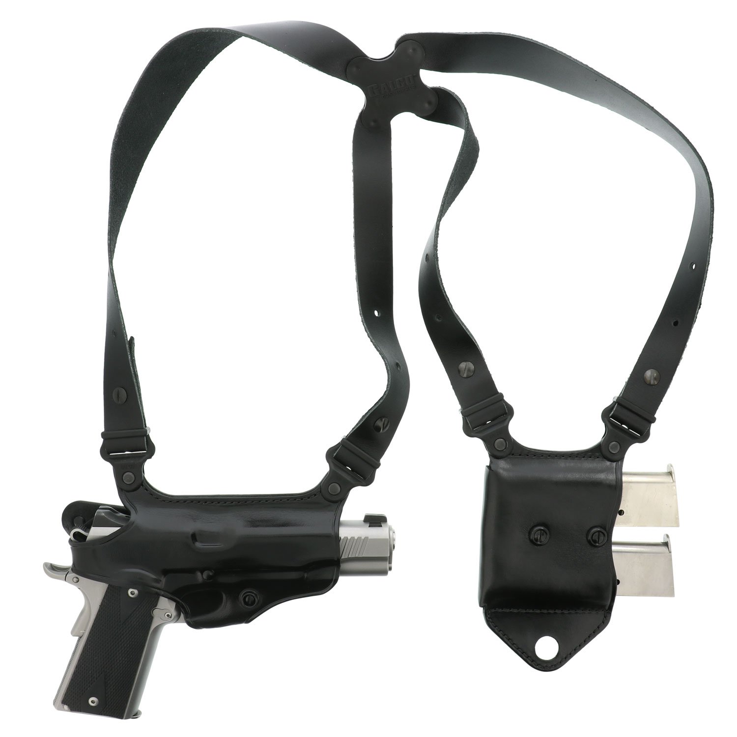 2252.jpg Galco MCII212B Miami Classic II Shoulder System Size Fits Chest Up To 56" Black Leather Harness Fits 1911 Fits 3.50" Barrel Right Hand