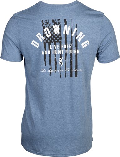 BROWNING SS T-SHIRT HUNT TOUGH - BLUE XXLARGE