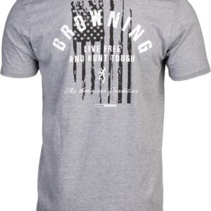 BROWNING SS T-SHIRT HUNT TOUGH - HEATHER GRAY XLARGE