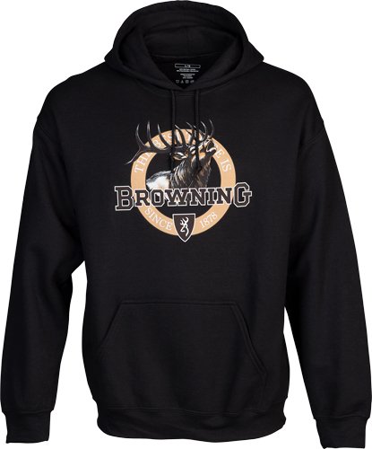 BROWNING HOODIE VINTAGE EMBLEM - ELK BLACK LARGE - Image 2