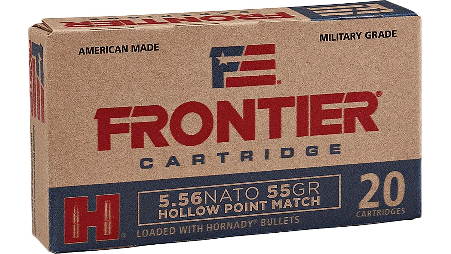50464.jpg Frontier Cartridge FR240 Centerfire Rifle 5.56x45mmNATO 55gr Hollow Point Match 20 Per Box/25 Case