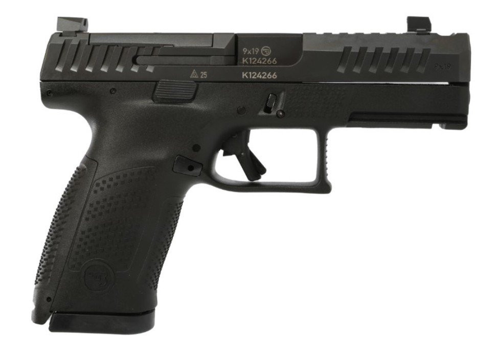CZ P-10C 9MM 4IN BARREL 10RD BLACK FINISH PORTED OPTICS-READY BARREL AND SLIDE BLACK POLYMER FRAME NITRIDE SLIDE FIXED SIGHTS 3 BACKSTRAPS REVERSIBLE MAG CATCH 01578
