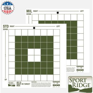 Sight in Target AR 15 MOA and MIL 10x10 inch 10 Pack White