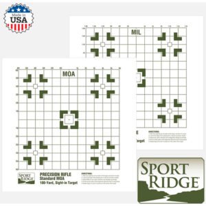 Sight in Target Precision Rifle MOA and MIL 16x16 inch 8 Pack White