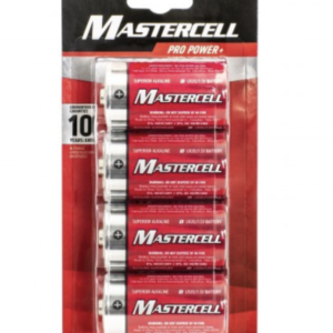 MASTERCELL ALKALINE D 4PK BATTERIES