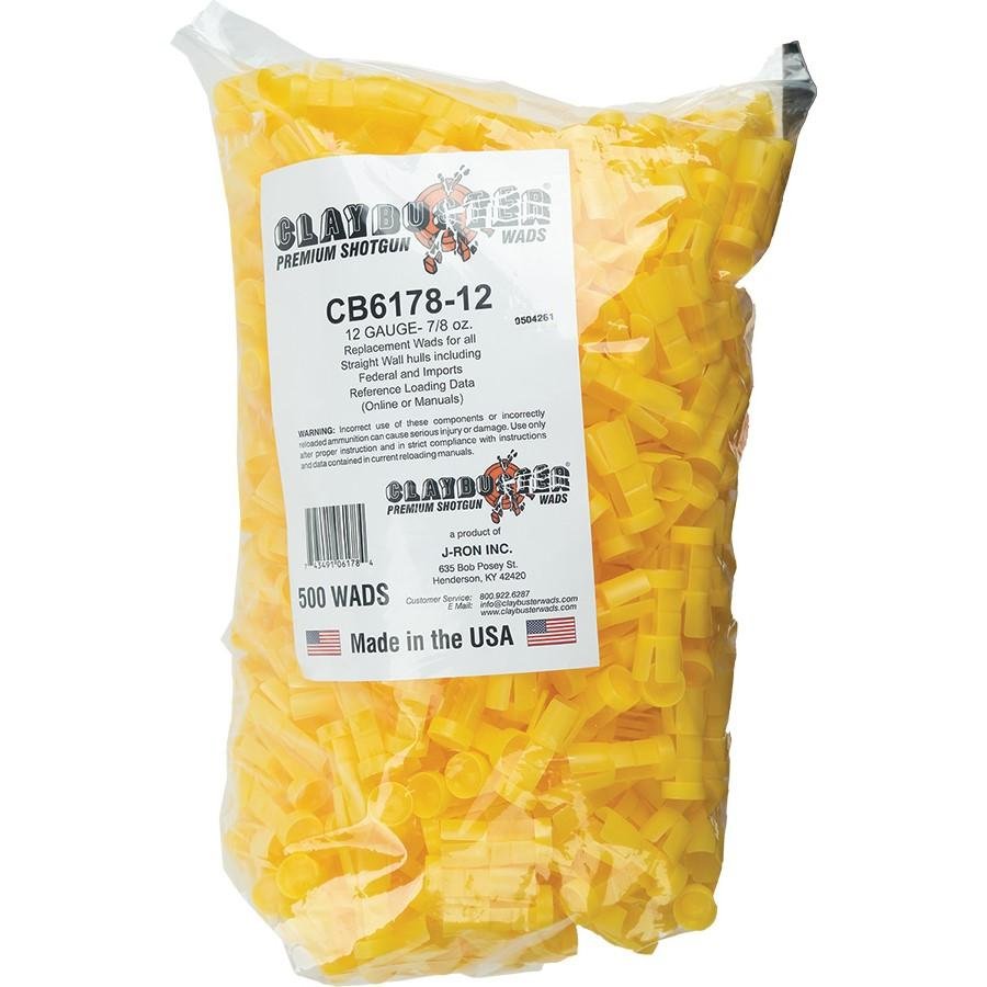 https3A2F2Fmedia.chattanoogashooting.com2Fimages2Fproduct2FCRCB6178122FDSC08828.jpg Claybuster Shotshell Wads 12 ga - 7/8 oz Yellow 500/ct
