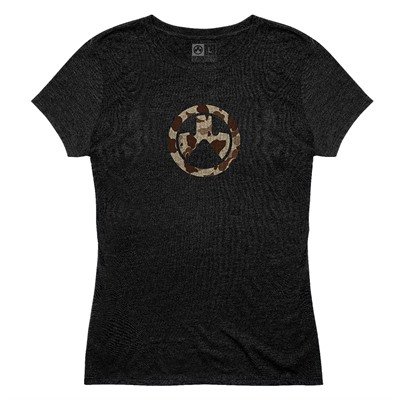WOMEN'S RAIDER CAMO CVC T-SHIRT BLACK X-LARGE