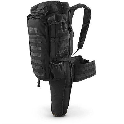 TACTICAL ASSAULT BAG WITH RIFLE HOLDER BLACK