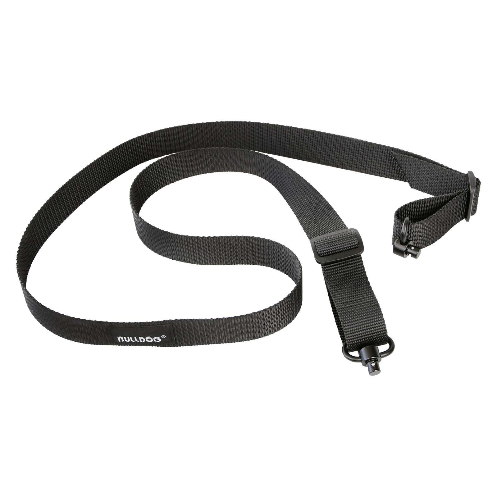 BULLDOG TWO POINT SLING W DELUXE QD PUSH BUTTON SWIVLES BLK ( 50 PER CASE )