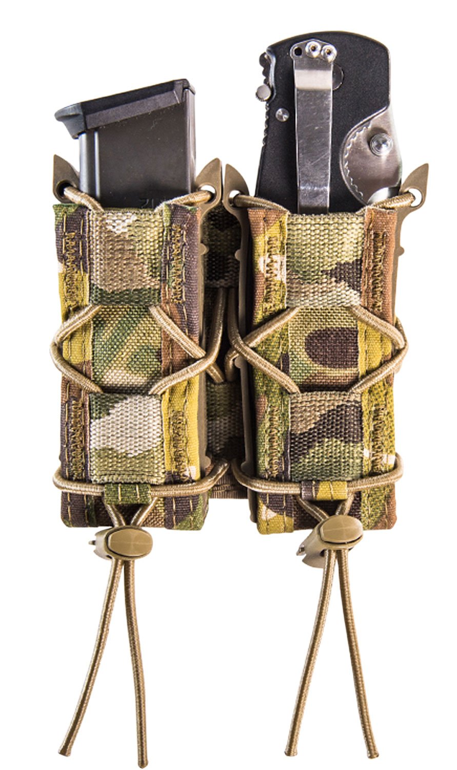 115540.jpg High Speed Gear 13PT12MC TACO Mag Pouch Double MultiCam Nylon Belt Compatible w/ Pistol