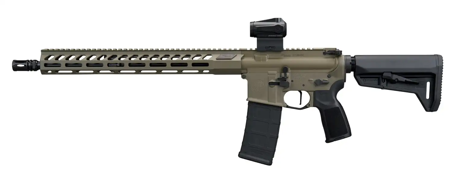 SIG SAUER M400 FORGE RIA 5.56 NATO 16IN BBL ROMEO MSR GEN 2MOA RED DOT 6 POS SLK STK 30 RD MAG GREEN