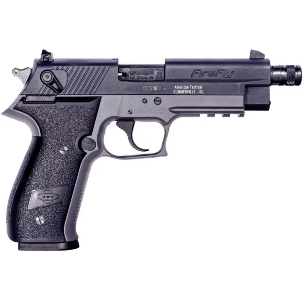 GSG Firefly Pistol 22 LR. 4.9 in. Smoke Grey Threaded 13 rd.