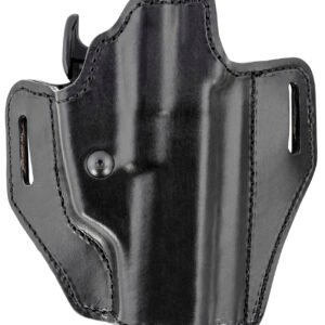 Bianchi 56831 Allusion Assent Pro-Fit OWB Size 18 Black Leather Belt Slide Fits S&W M&P Fits CZ 75 Fits FN FNS Right Hand
