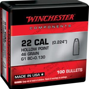 Winchester Ammo WB22HP46X Reloading Bullets  22Hornet 46gr Hollow Point 100 Per Box/10 Case