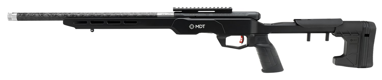 Savage Arms 70556 B22 Precision Lite Bolt Action 22 WMR Caliber with 10+1 Capacity, 18" Carbon Fiber Wrapped Barrel, Black Metal Finish & Adjustable MDT Aluminum Chassis Black Stock Right Hand (Full S