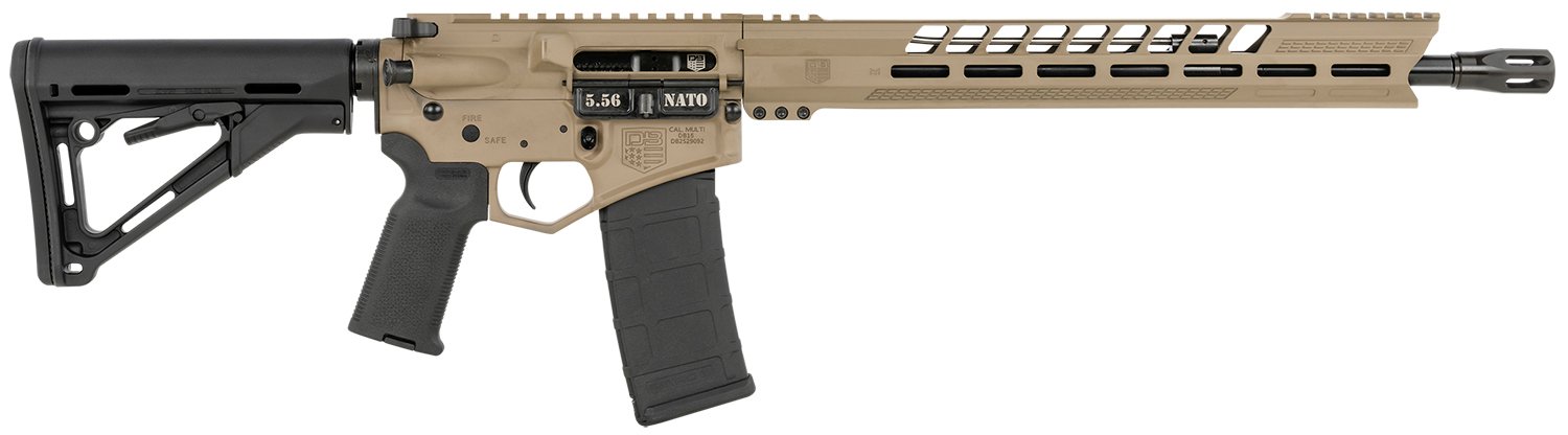 Diamondback DB1731K061 DB15  5.56x45mm NATO 16" 30+1 Flat Dark Earth Adjustable Magpul CTR Stock Black Magpul MOE K2 Grip with Black Gold Lower