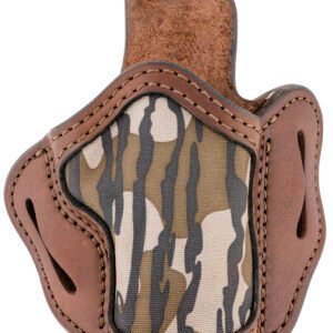 1791 Gunleather MOBH24SBRWR BH2.4S Optic Ready OWB Size 2.4S Brown/Mossy Oak Leather Belt Slide Fits FN 509/H&K VP9SK Right Hand