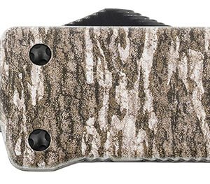 Templar Knife LZMOB321 Premium Weighted Large 3.55" OTF Drop Point Plain Black Oxide Stonewashed D2 Steel Blade, 5.25" Mossy Oak Bottomland Aluminum Zinc Alloy Handle