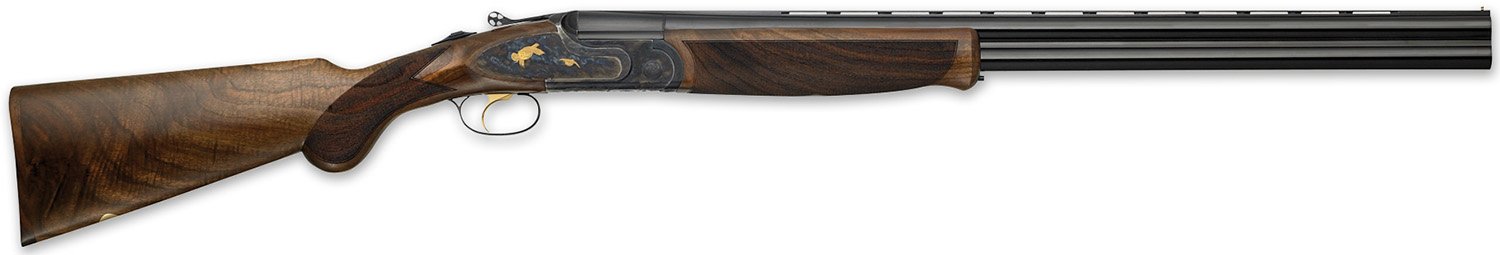 146331.jpg F.A.I.R. FRJBPRTG1628 Jubilee Prestige Tartargua Gold Full Size 16 Gauge Break Open 2.75" 2rd 28" Blued Over/Under Barrel, Gold Engraving Aluminum Receiver, Fixed Walnut Stock, Ambidextrous