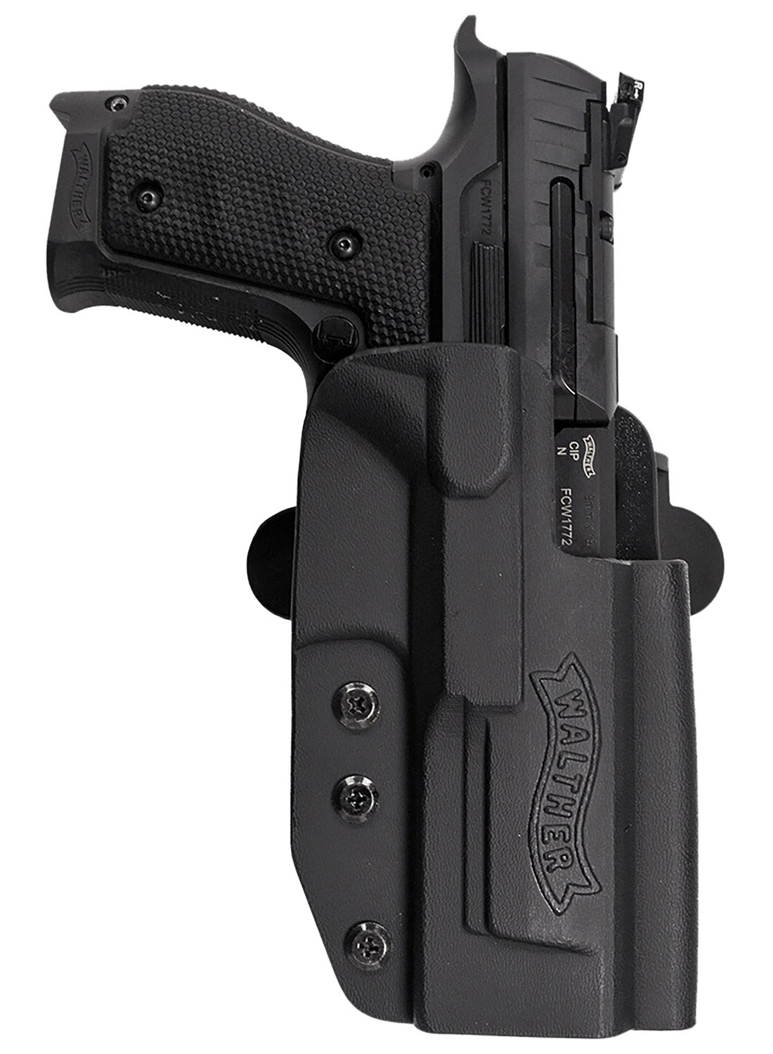 Walther Arms 5130217 PPQ  Q5 Match Steel Frame OWB Holster Black Kydex Belt Slide