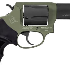 Taurus 260531F Defender 605 SA/DA 357 Mag/38 Special +P 5rd 3", Black Barrel/Cylinder, Sniper Green Frame, Black Hogue Rubber Grip, Fixed Front Sight