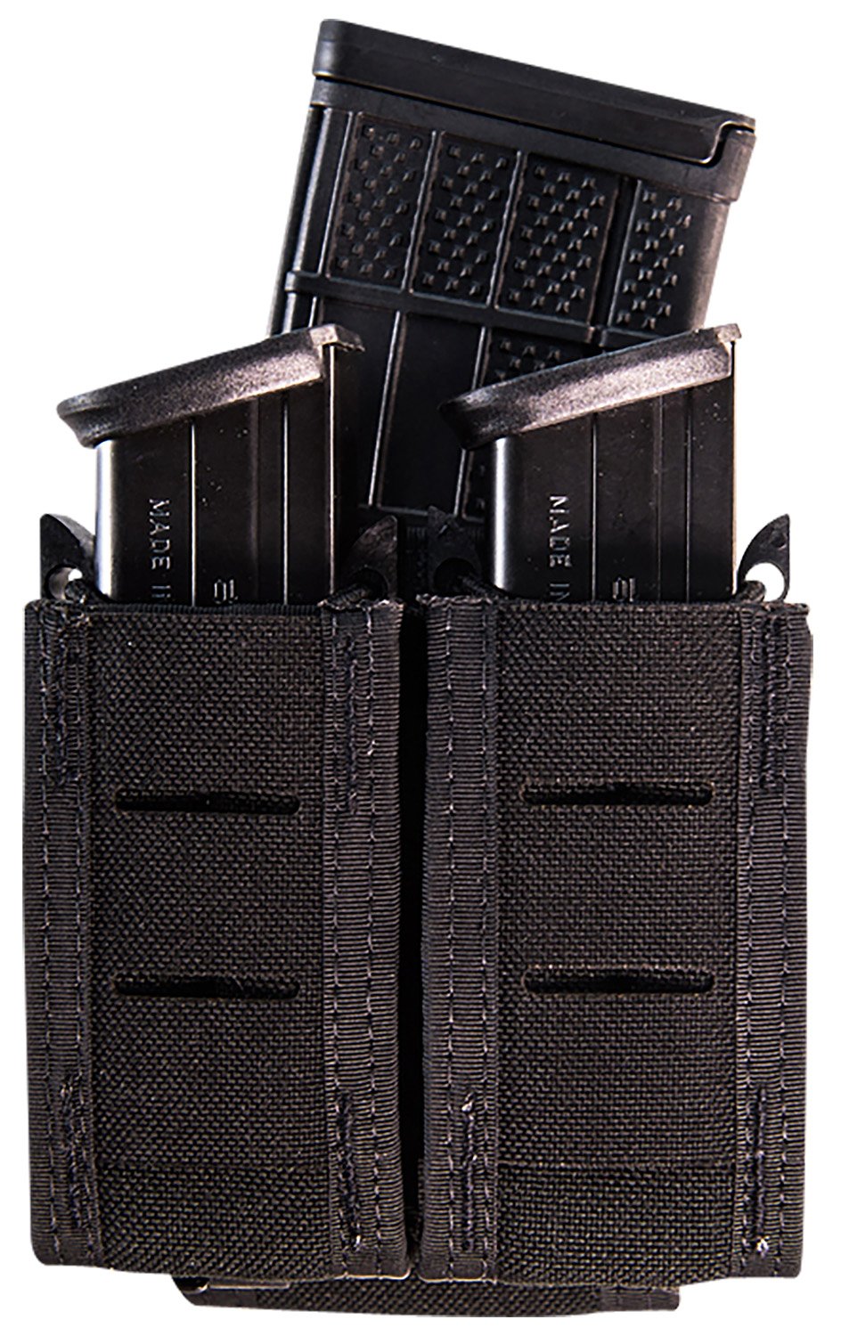 High Speed Gear 41TP02BK TACO Duty Double (2 Pistol/1 Rifle), Black Nylon with MOLLE Exterior, Fits MOLLE & 2" Belt