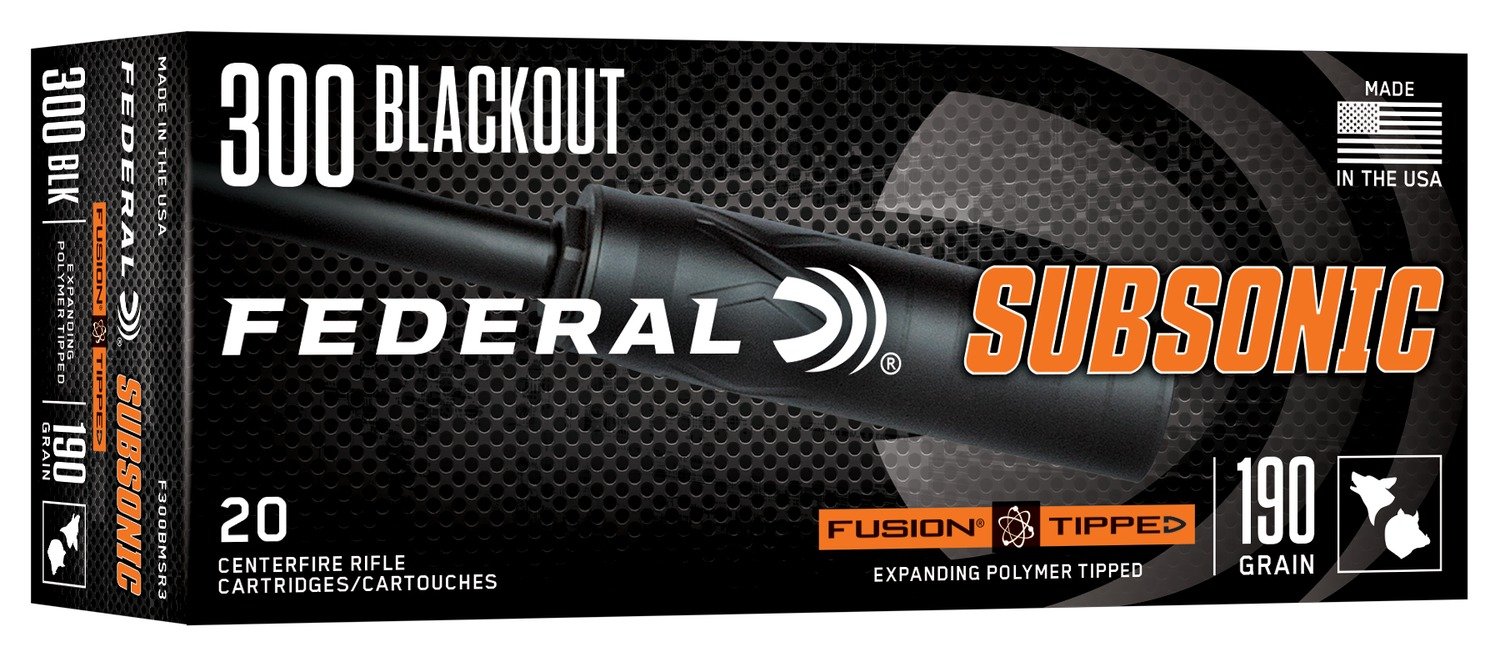 162271.jpg Federal F300BMSR3 Fusion 300Blackout 190gr Bonded Soft Point 20 Per Box/10 Case