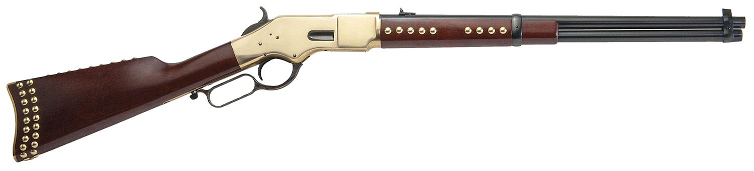 171644.jpg Cimarron CA228G19 1866 Pawnee Carbine 45 Colt 10+1 19" Blued Steel Barrel, Brass Receiver, Fixed Wood Stock