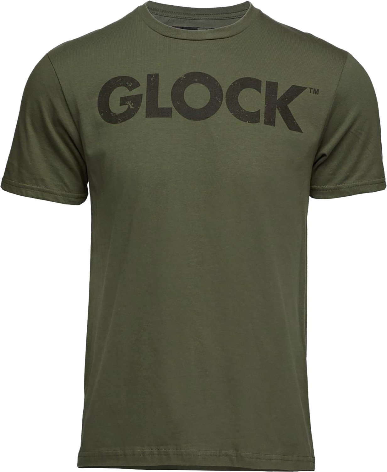 Glock AP96158 Caliber Tee  Military Green Ringspun Cotton Short Sleeve Large