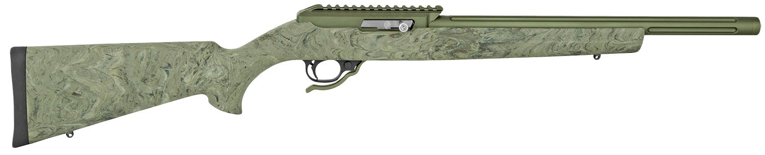 Tactical Solutions ATE2MODBHGGRN X-Ring VR Gen2 22 LR Matte OD Green Barrel & Receiver, Hogue OverMolded Ghillie Green Synthetic Stock
