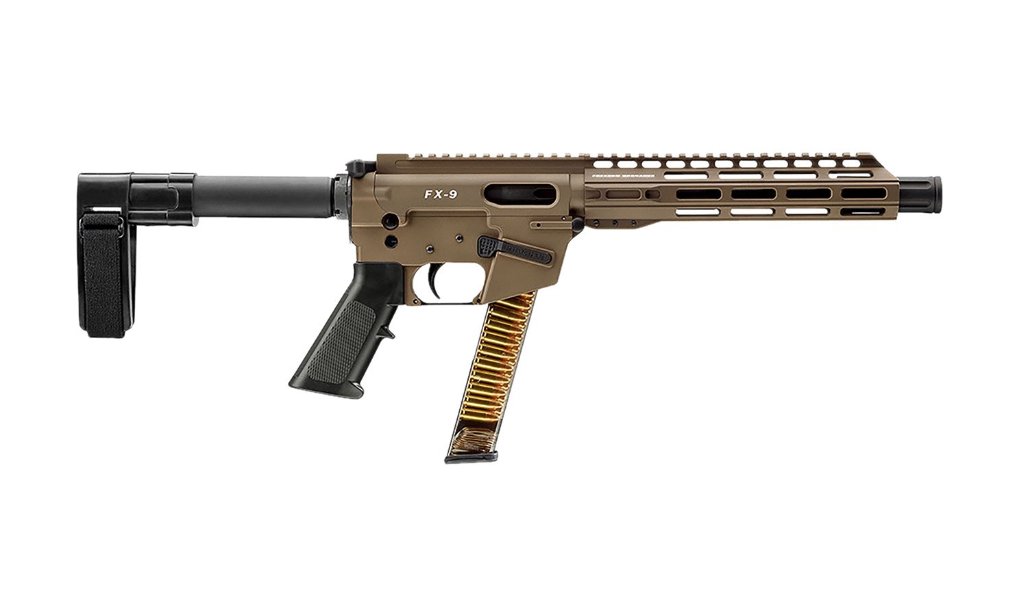 FREEDOM ORDNANCE FX9P10SBM-FDE FX9P  9mm Luger 10" Flat Dark Earth