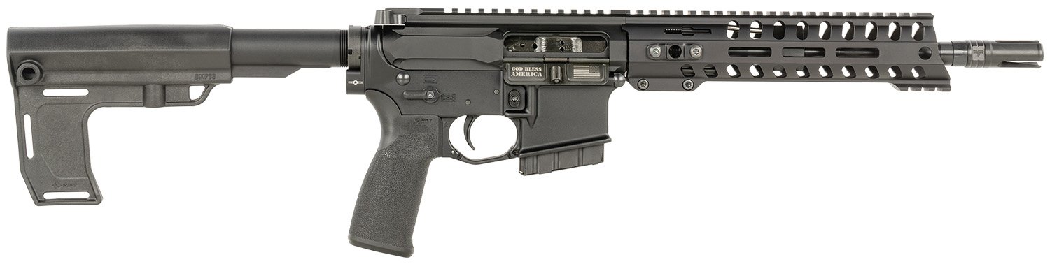 Patriot Ordnance Factory 2167 P15 Constable 350 Legend 10+1 10.50" M-LOK Handguard, Black Anodized Aluminum Receiver w/Picatinny Rail, Black Polymer MFT Blade Stabilizer, MFT Grip
