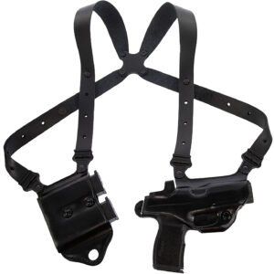 Galco MCII894RB Miami Classic II Shoulder System Shoulder Fits Chest Up To 56"/Sig P365 X Macro Black Steerhide  Right Hand