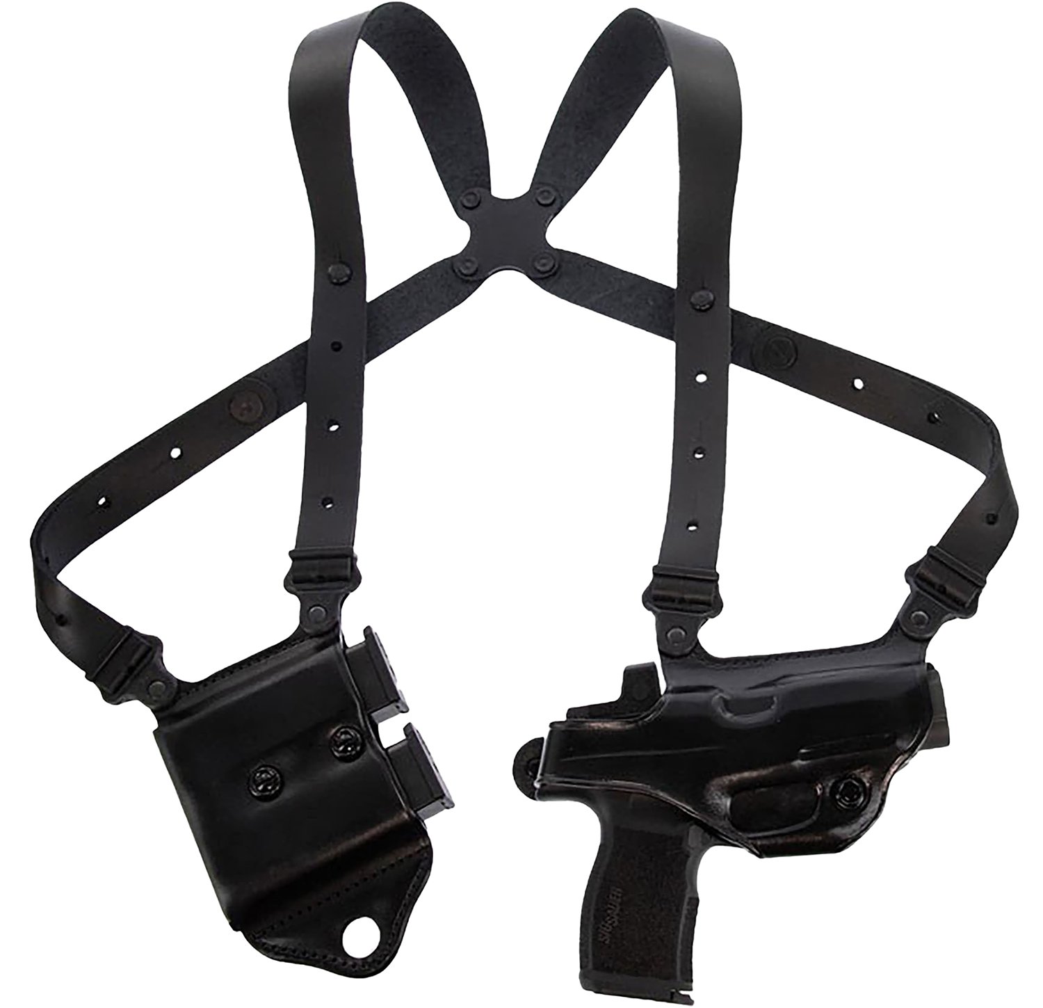 184608.jpg Galco MCII894RB Miami Classic II Shoulder System Shoulder Fits Chest Up To 56"/Sig P365 X Macro Black Steerhide Right Hand