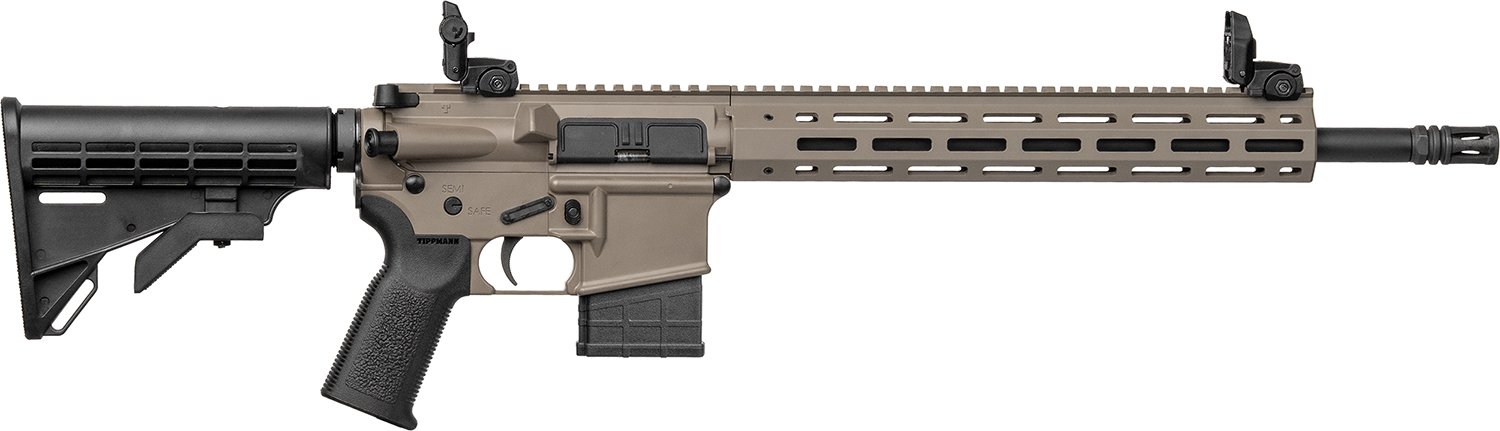 188401.jpg Tippmann Arms A101341 M4-22 Elite 22 LR 10+1 16" Black Parkerized Threaded Barrel, Flat Dark Earth DuraCote Aluminum Receiver w/Picatinny Rail, M-LOK Handguard, Black Adj CAR15 Polymer Stock, Black Ge