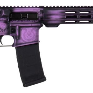 Shark Coast Tactical 300-133-1000-25 Valkyrie 5.56 NATO 30+1 16" Black Melonite Threaded Barrel, Distressed Purple Cerakote w/Norse Engraving Aluminum Receiver w/Picatinny Rail, M-LOK Handguard, Magpu