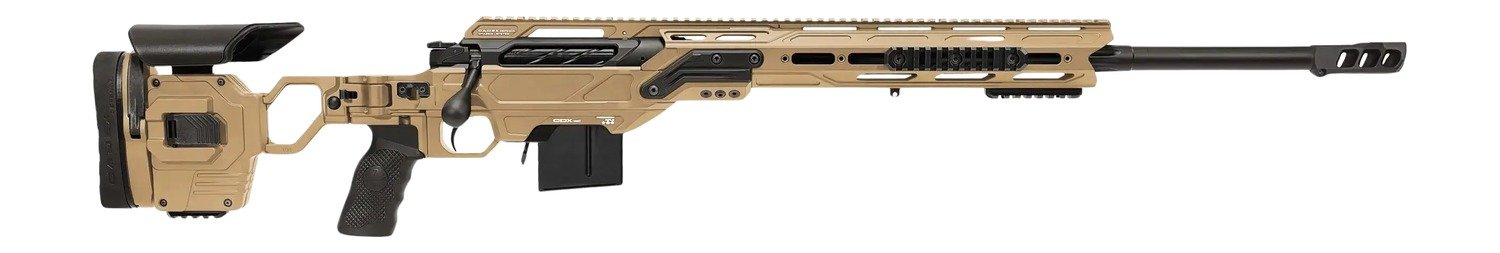 194439.jpg Cadex Inc CDXMCKRKN6524BR20I2B1N CDX-MC Kraken 6.5 Creedmoor 10+1 24" Black DLC Match Grade Threaded Barrel, Hybrid Tan Receiver w/Picatinny Rail, M-LOK Handguard, Hybrid Tan Adjustable Folding Buttst
