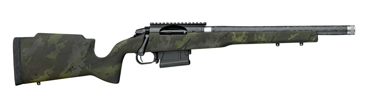 Proof Research 151525 Elevation MTR 2.0 308 Win 4+1 16.50" Carbon Fiber Match Grade Threaded Barrel, Black Receiver w/Picatinny Rail, Midnight Camo Proof Fixed Carbon Fiber Stock, Right Hand