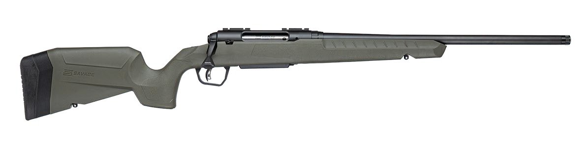 199855.jpg Savage Arms 33111 Axis 2 5.56 NATO 4+1 20" Matte Black Carbon Steel Threaded Barrel, Drilled & Tapped Receiver, OD Green Fixed w/Pistol Grip Synthetic Stock, Right Hand